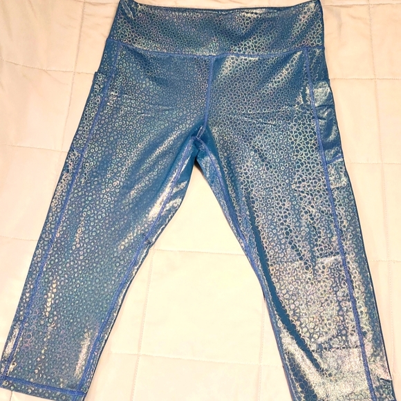 Zyia Blue iridescent Mermaid light n tight - Picture 1 of 8